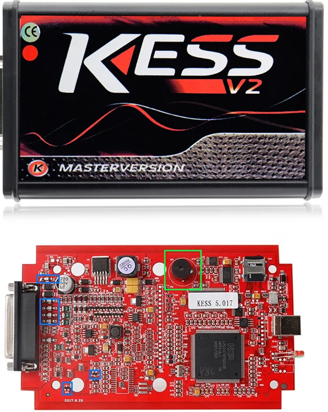 KESS V2 Master Kess V2.47 V2.23 V5.017 EU Red PCB No Token лимит ECU программирование Ktag OBD2 менеджер Тюнинг