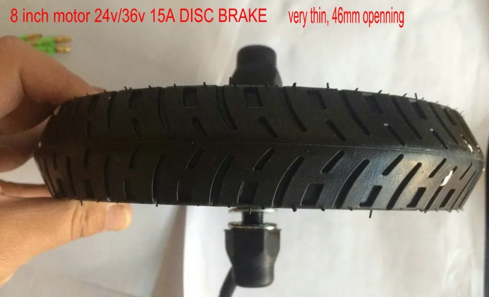 Sale 8inch BLDC hub motor gearless with tyre 24v36v 180w-400w for electric scooter ebicycle MTB lithium Folding bike motorcycle 10