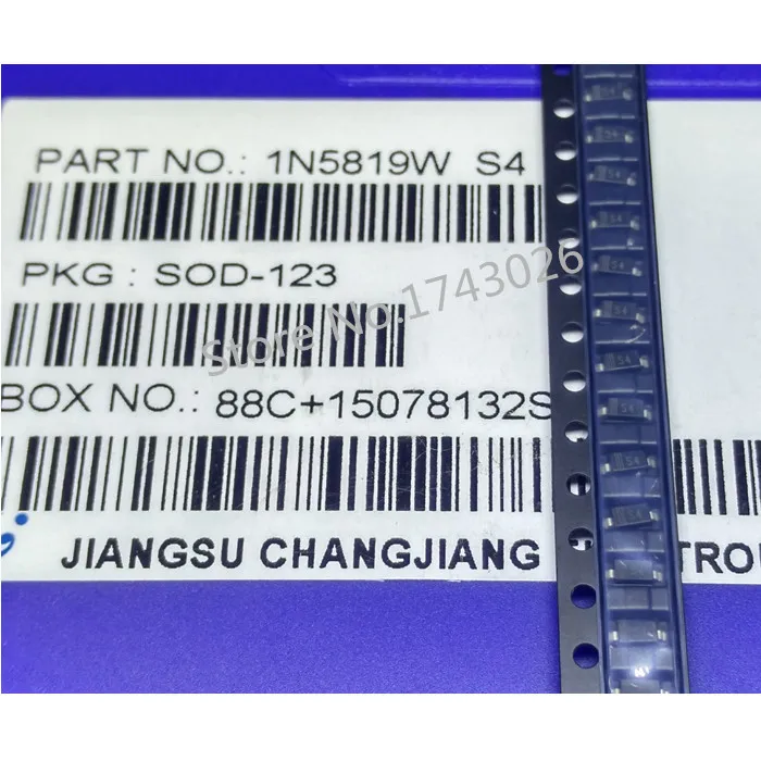 Pengiriman gratis 1000 шт IN5819W 1N5819W маркировка S4 B5819W SOD-123 поверхностное крепление schottky