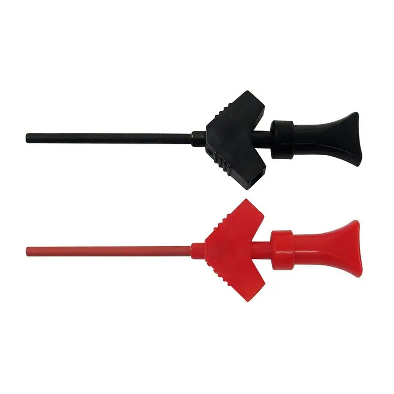 

P5003 2 PCS Mini Grabber SMD IC Test Hook Clip Jumper Probe Logic Analyzer Testing Accessories Black Red 1 Pair