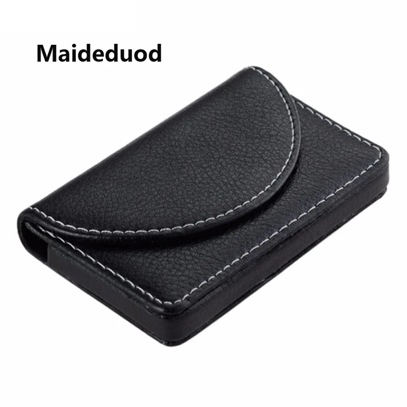 

Женская и мужская деловая визитница Maideduod2018, магнитная вместительная коробка для карт в классическом стиле, Модный чехол из искусственной кожи для удостоверения личности