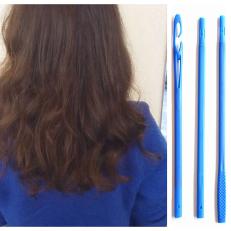 18pcs/set 75cm long Plastic Hair Roller Soft Hair Curler Rollers Magic Hair Roller Spiral Curls Easy Usage