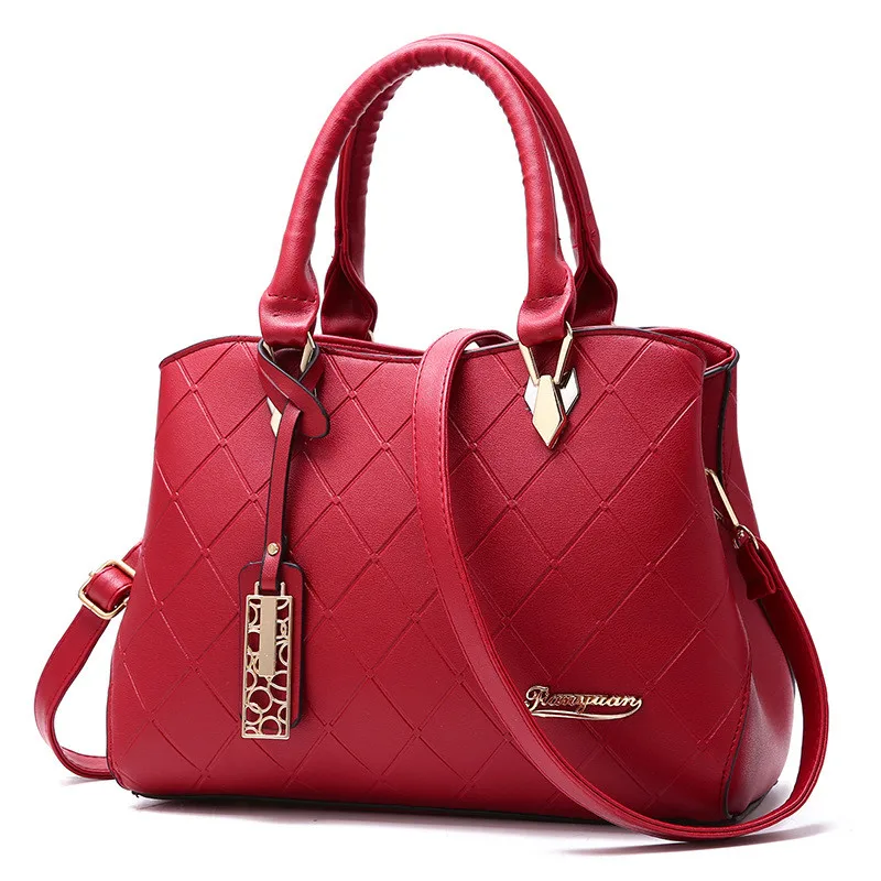 Женская сумка, модные повседневные женские сумки, роскошные сумки, дизайнерские сумки через плечо, новые сумки для женщин, bolsos mujer, черные, белые - Цвет: Бургундия