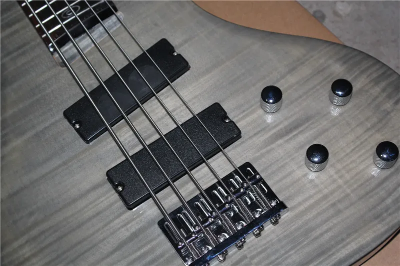 24 frets 5 strings electric bass guitar active pickups Free Shipping 1 2