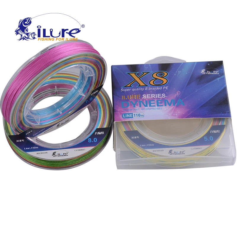 ilure brand series 100 8 Braided mtsuper strong japan multifilament 100% Carp Bass line Bait Lure pesca the cord Gray/Pink line