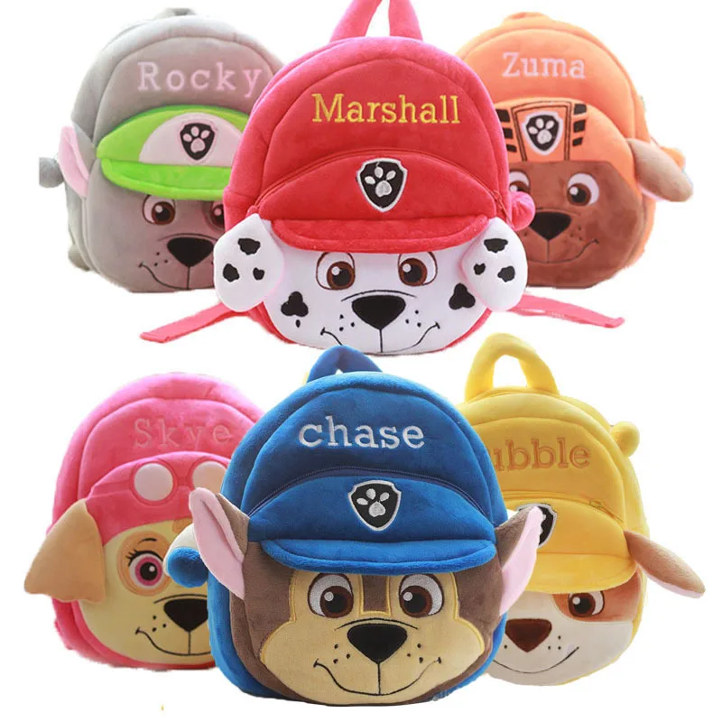 

Paw Patrol Dog Plush Backpack Skye Chase Small School Bag Soft Harmless Children Action Figures Multiple Styles Gift