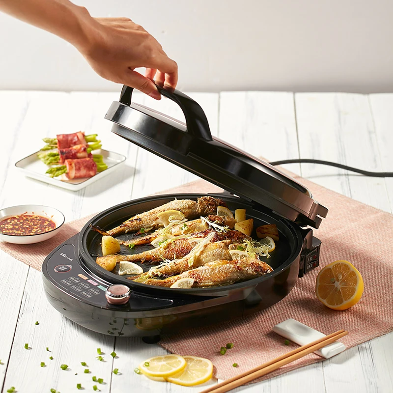 220V Bear Dual side Heating Electric Crepe Maker Machine Full automatic