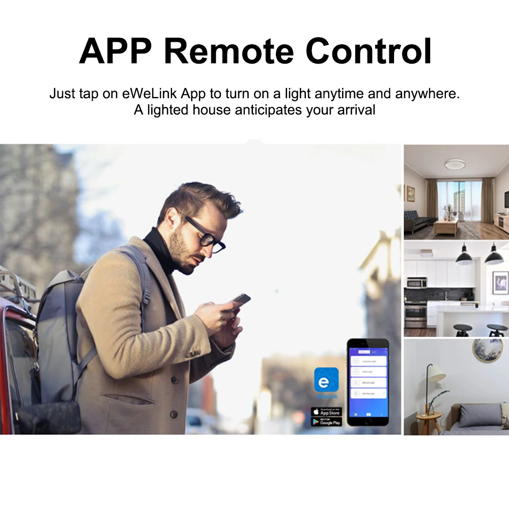 WIFI DIY Smart RF Control Switch Voice Control APP Remote Control Timer Schedule Remote Switch Share Control for Smart Home