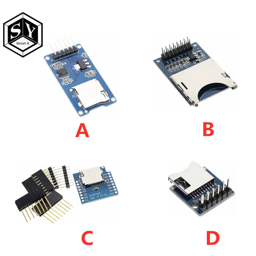 

GREAT IT Micro SD Storage Expansion Board Micro SD TF Card Memory Shield Module SPI For Arduino Promotion