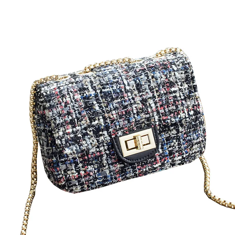 

Autumn and Winter New Women's Bag Korean Version of The Trend Women's Shoulder Bag Fashion Simple Lock Small Square Bag