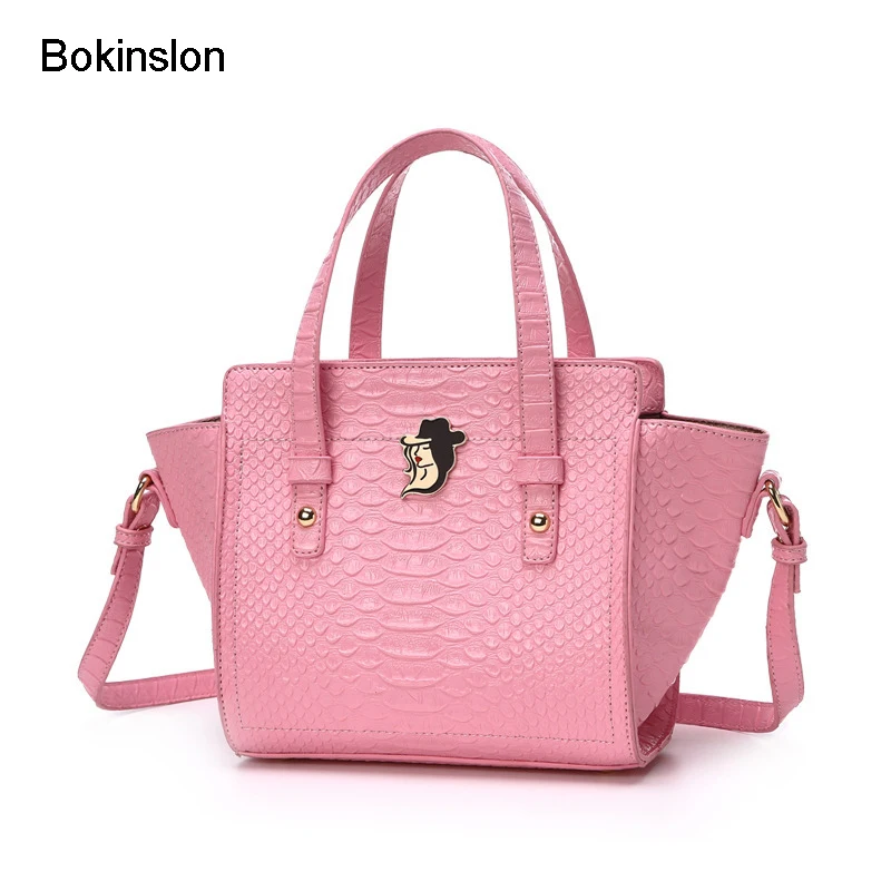Bokinslon Luxury Women Shoulder Bags PU Leather Popular Woman Handbag