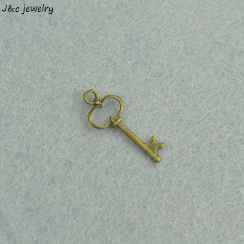 150 шт античные бронзовые цинковые металлические подвески в форме ключей Diy Ювелирные изделия Аксессуары 19*13 мм 3230C