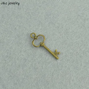 

Wholesale 150pcs Antique Bronze Plated Zinc Alloy Metal key Charms Pendants Diy Jewelry Findings Accessories 19*13mm 3230C