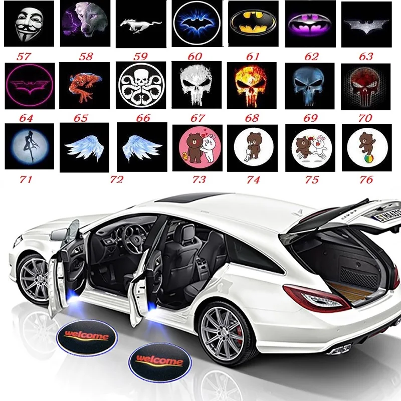 

2019 new Customizable logo Led Car Door Light Courtesy Logo Laser Projector Punching Ghost Shadow Lamp For Renault Car-styling