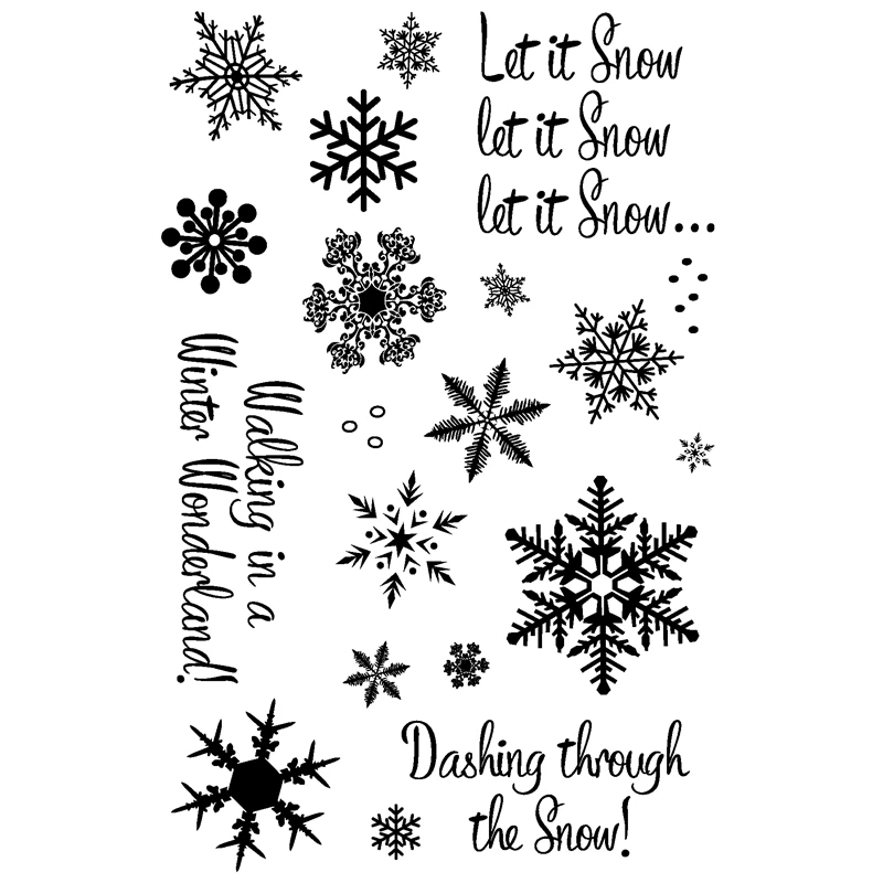 

Snow Fall Transparent Clear Silicone Stamp/Seal for DIY scrapbooking/photo album Decorative clear stamp sheets QYZ237