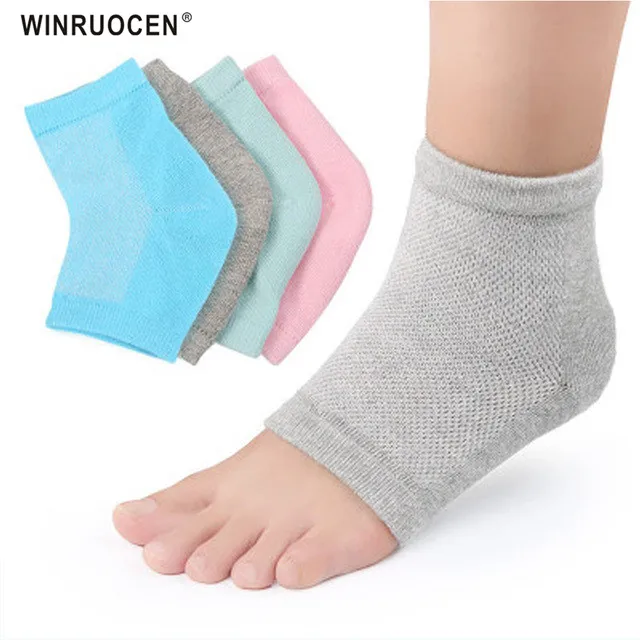 WINRUOCEN 3/4 جوارب رياضية وسادة العناية بالقدم مريح هلام كعب توسيد العرق امتصاص إدراج صدمة كعب الجوارب منصات الرعاية نعل