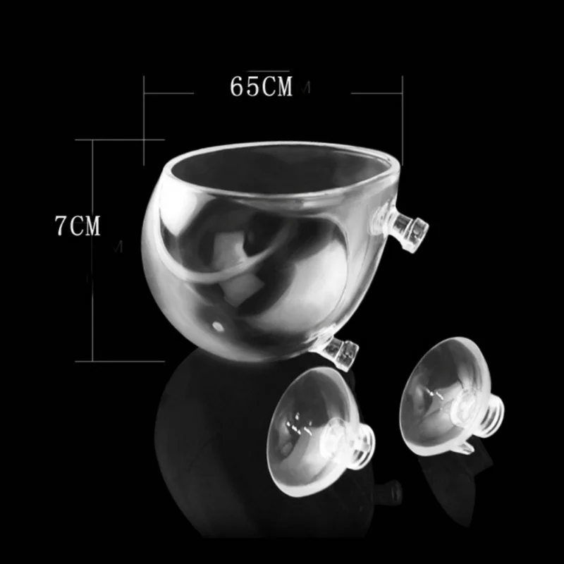 Hot Sell Fish Tank Mini Crystal Glass Pot New Aquaculture Cup Decoration Polka Water Potted Aquatic Planting Cylinder Cup