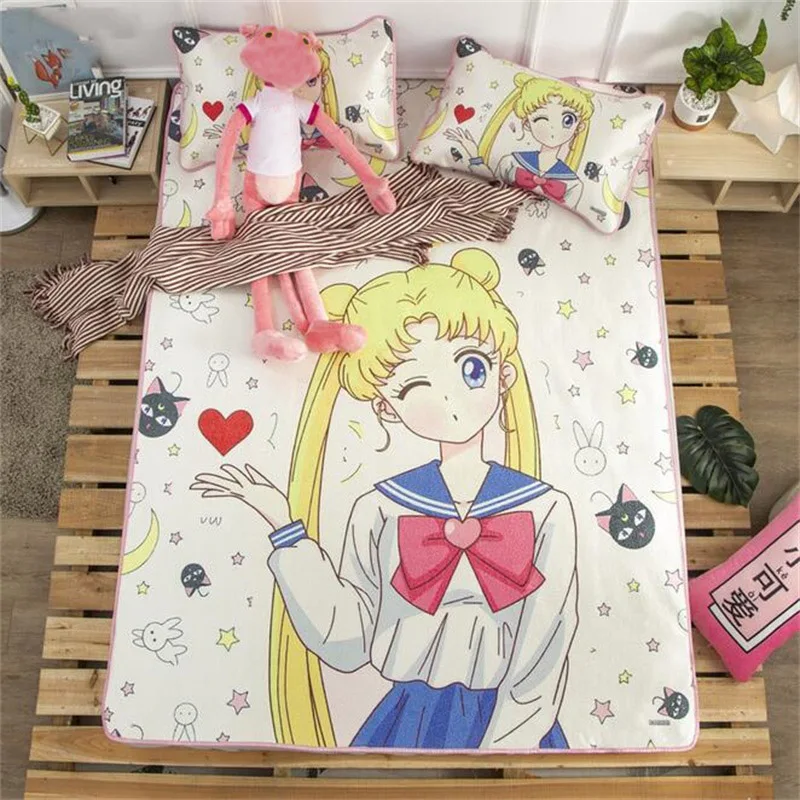 

Sailor Moon Hatsune Miku Fate Grand Order Anime Bedding Summer Sheets with Pillowcase Twin Full Queen King Teens Bedroom Decor