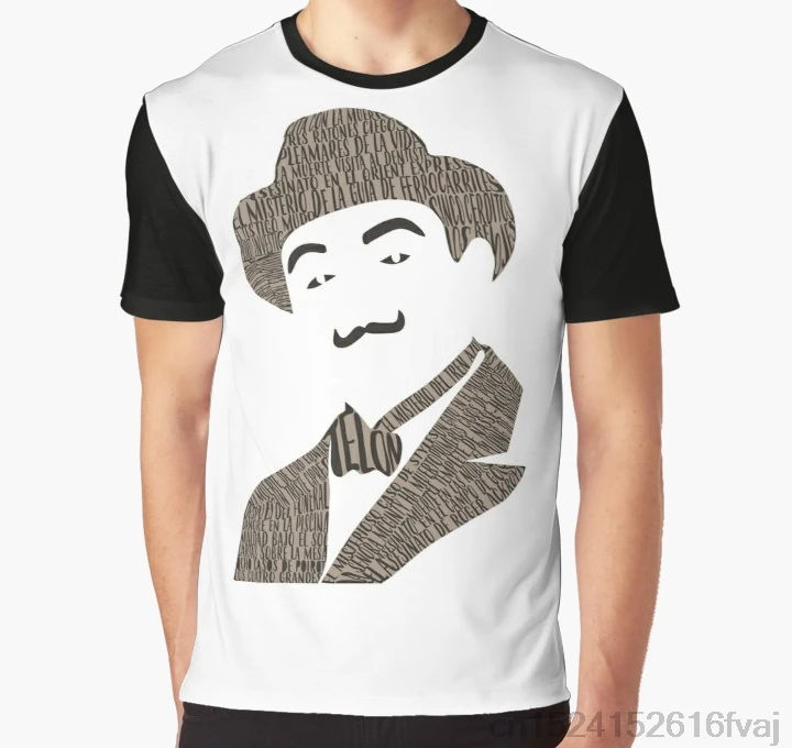 

All Over Print Women T Shirt Men Funny tshirt Hercule Poirot Graphic T-Shirt