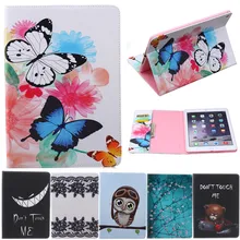 For Ipad Mini4 Butterfly Owl Bear Cartoon PU Leather Flip Stand Cover Cases For Apple iPad Mini 4 Tablet Cover Case Fundas Capa