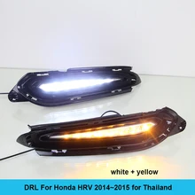Car DRL kit for HONDA HRV 2014 2015 LED Daytime Running Light bar Super bright fog auto lamp daylight cree for car led drl 12v