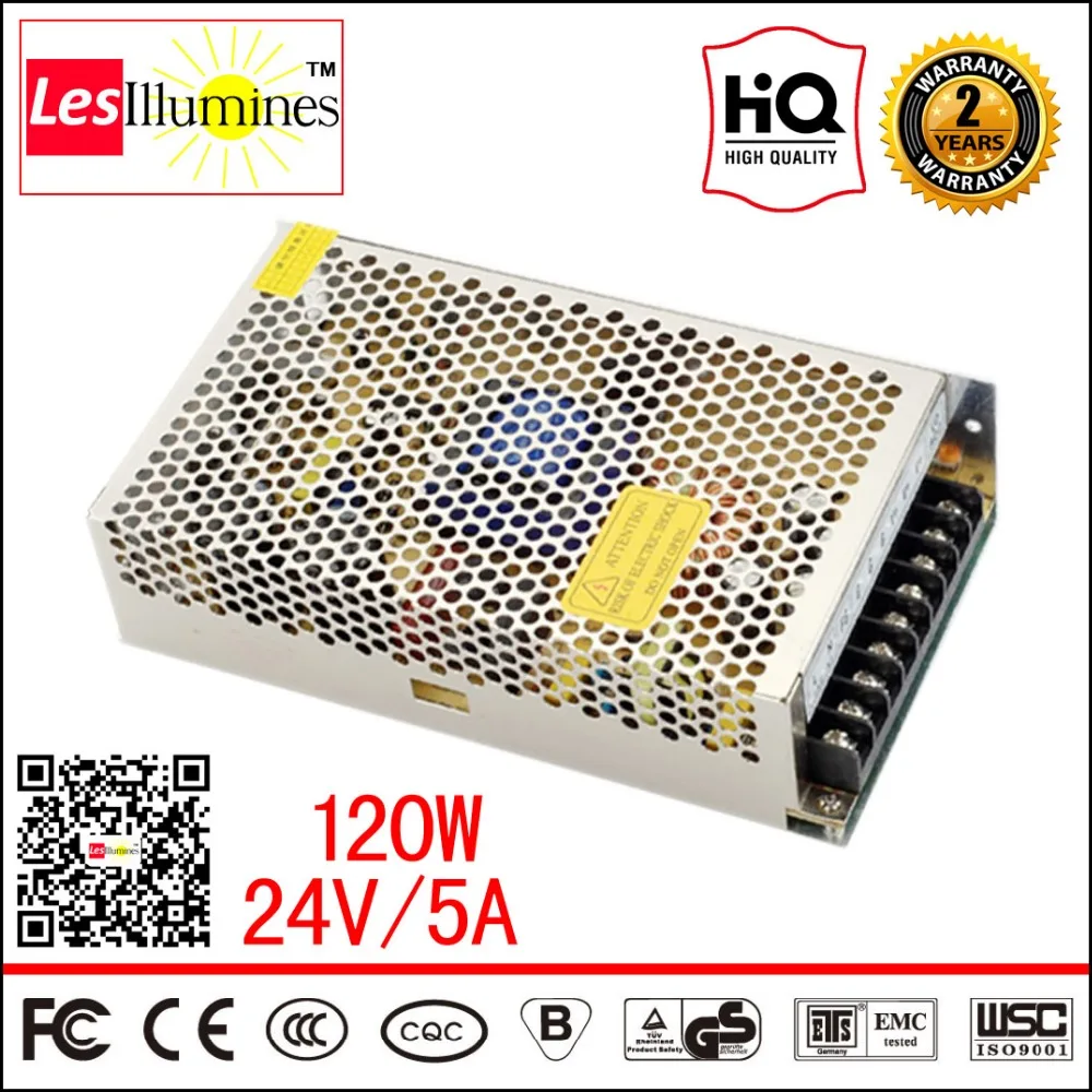 

S-120-24 24 V LED Driver Fonte Suply AC-DC Regulator Voltage 110V 220V 24V DC 5 AMP SMPS AC DC 120W Switch 24V 5A Power Supply