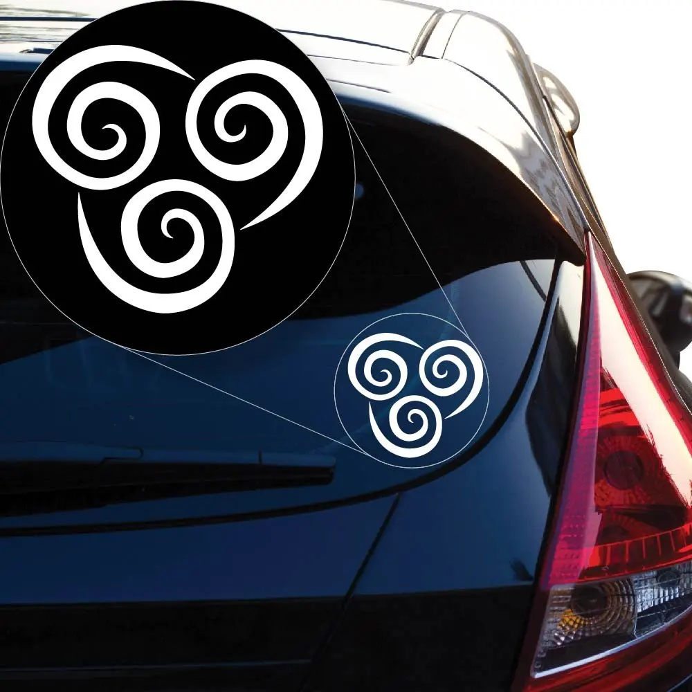 

\Avatar The Last Airbender Air Nomads Vinyl Decal Sticker (4" X 4.3", White) Car Accessories