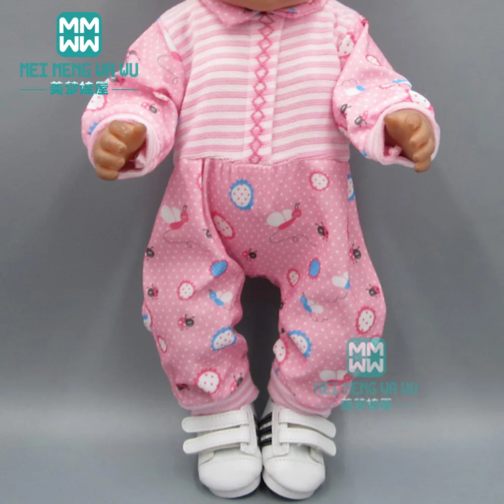 

Doll clothes for 43 cm new born doll Plus velvet crawling baby suit