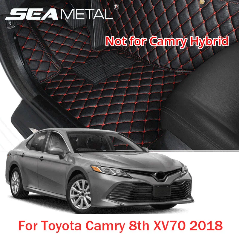 

LHD For Toyota Camry 2018 8th XV70 Car Floor Mats Auto Rugs Interior Leather Foot Mat Protector Pads Accessories Car Styling