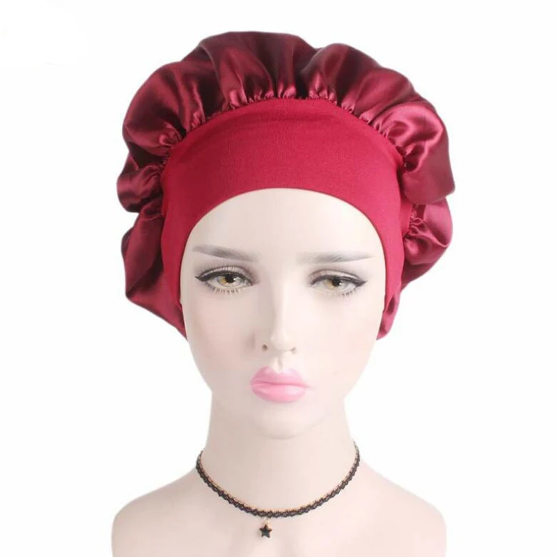 Buy 2018 New Wide Band Satin silk Cap