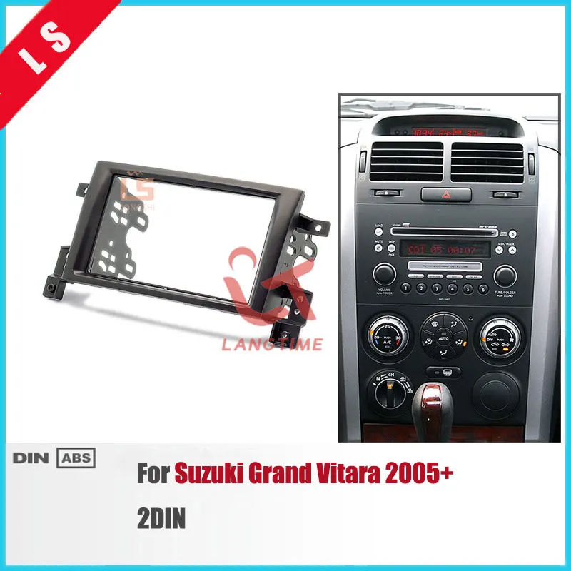 2Din Автомобильная Радио панель для 2005 2006 2007 2008- Suzuki Grand Vitara DVD панель приборная панель комплект установка рамка отделка рамка 2 DIN