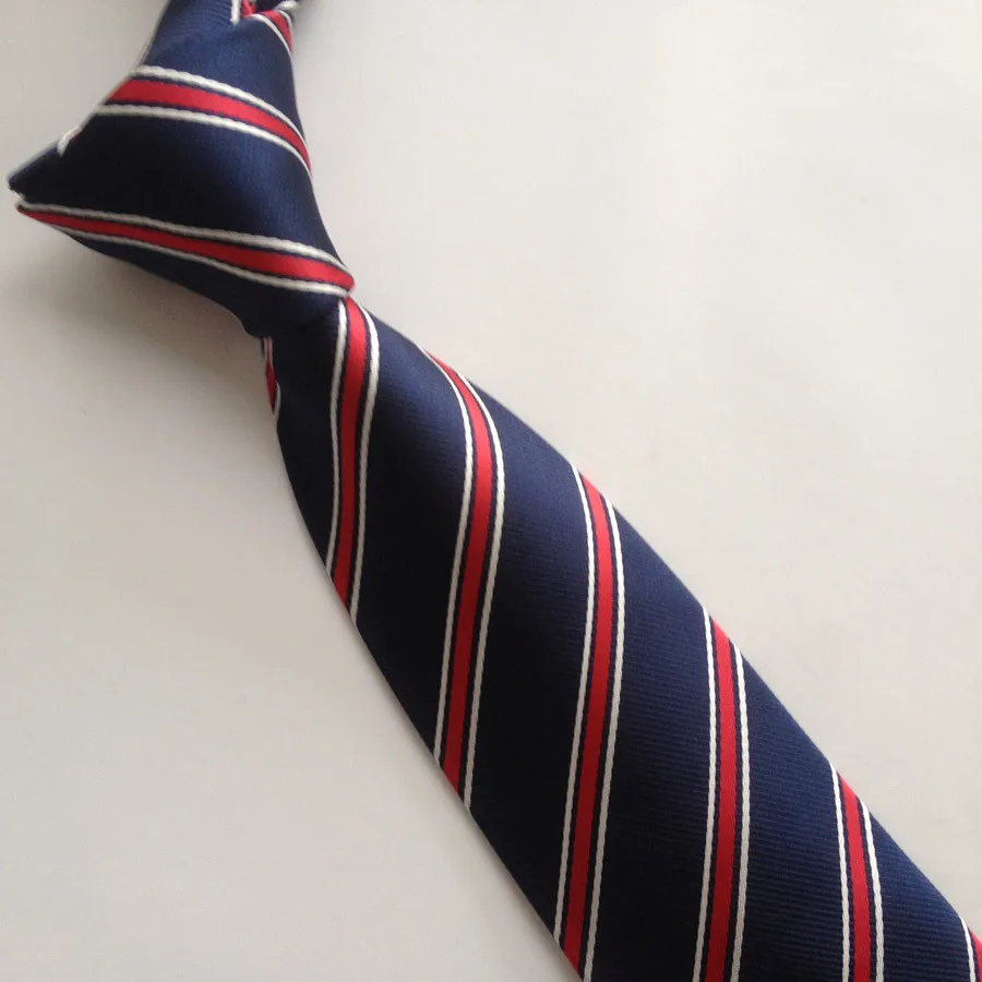 Модные галстуки 8 см строгий галстук темно-синий с красными и белыми диагональными полосками галстук тканый квадратный карман