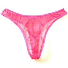 Mens Sexy Transparent Bikini Thongs Swim G-strings Bottoms Low Waist Male Breathable Mesh Panties Tanga T Back Beachwear Sunbath