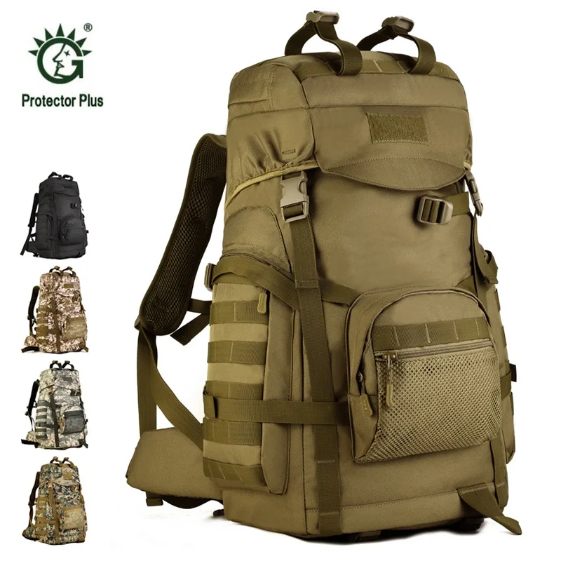 

60L Large Capacity Hiking Bag Military Tactical Backpack Rucksacks Camouflage Camping Hunting Sports Bags Travel Packs Bolsa