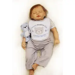 Nicery 20-22 дюймов 50-55 см кукла новорожденного ребенка мягкий Силиконовый мальчик девочка игрушка Reborn Baby Doll подарок для ребенка маленький синий