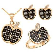 Plated NEW suit 925 Sterling Silver custom made pendant ear ring Apple set latest style of the six generation