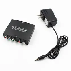 HDMI в цвет разница YPBPR видео конвертер с шелковым экраном и адаптер питания кабель черный