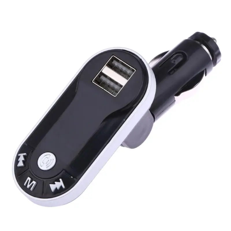 MP3 автомобильный аудио Музыка плеер беспроводной Bluetooth FM передатчик модулятор Автомобильный комплект свободный Ручной ЖК дисплей USB зарядное устройство для смартфонов - Название цвета: Серебристый
