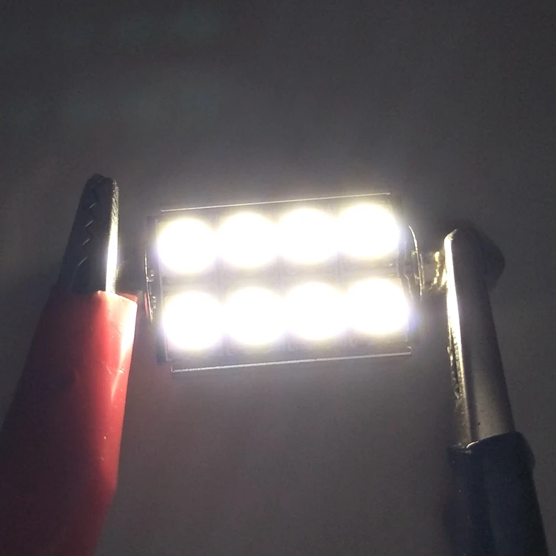 50 шт. авто-Стайлинг 12 В гирлянда 5050 8 SMD Canbus 39/41 мм CANBUS Error Free 8 светодиодный 5050 SMD C5W номерной знак купольный светодиодный лампы