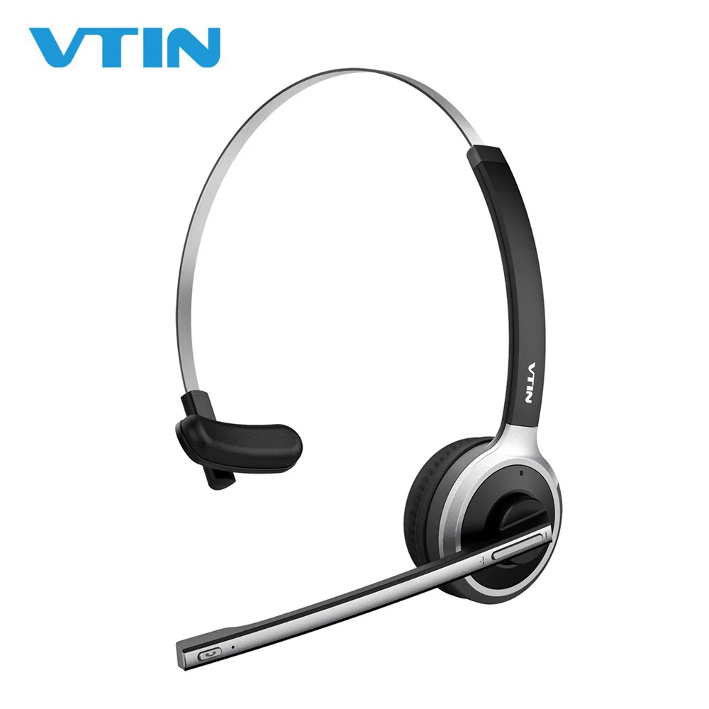 

VTIN Professional Bluetooth Wireless Headset for Drivers Hands Free with Built-in Microphone Over Head Earpiece Noise Canceling