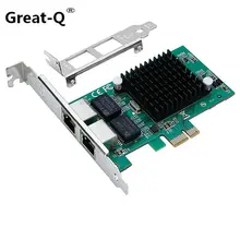Great-Q новая сетевая карта Pci express gigabit Ethernet pice gigabit Dual RJ45 сетевая карта с дисковой загрузкой intel82575EB chipest