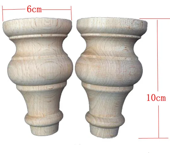 4 шт./лот 10X6 см европейская мебель ножки из цельного дерева ноги Резные Ванная комната шкаф стол ножка