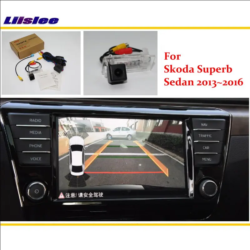Для Skoda Superb Sedan 2013 ~ 2016 RCA и оригинальный экран совместимая камера заднего