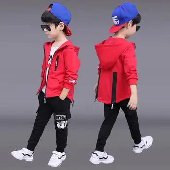 

Children's clothing boy spring suit 2019 new spring and autumn big children children boy foreign sports two-piece