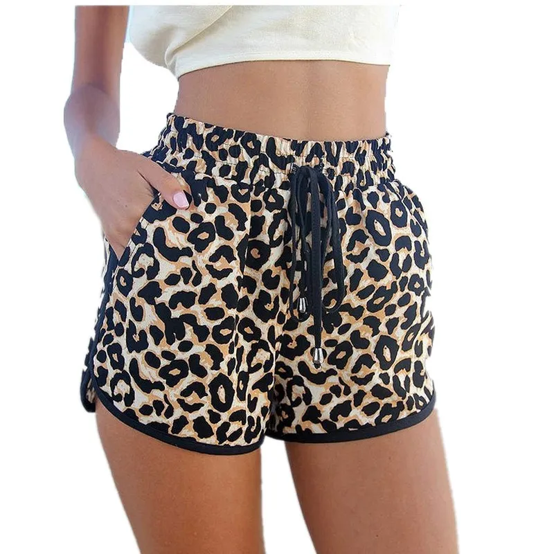 

YGYEEG Women Summer 2020 Casual Leopard Printed Shorts Plus Size S-XXL Women's Shorts Casual Short Pants High Quality Leopard