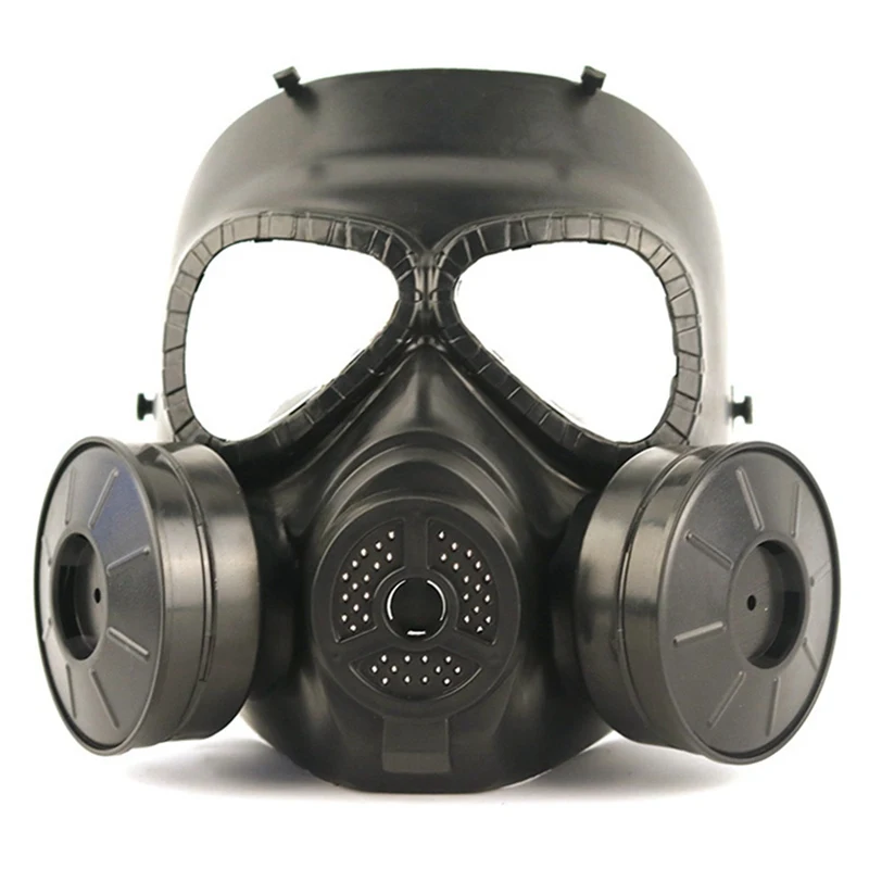 

Double Irrigation Built-in Fan Gas Mask Outdoor Field Protective Mask Tactical Mask Full Face Fog Fan