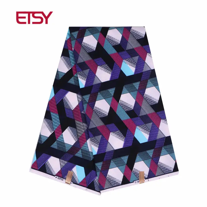 Анкара африканская полиэфирная восковая ткань Binta настоящий воск высокого качества 6 ярдов африканская ткань для вечерние платья DFP6070