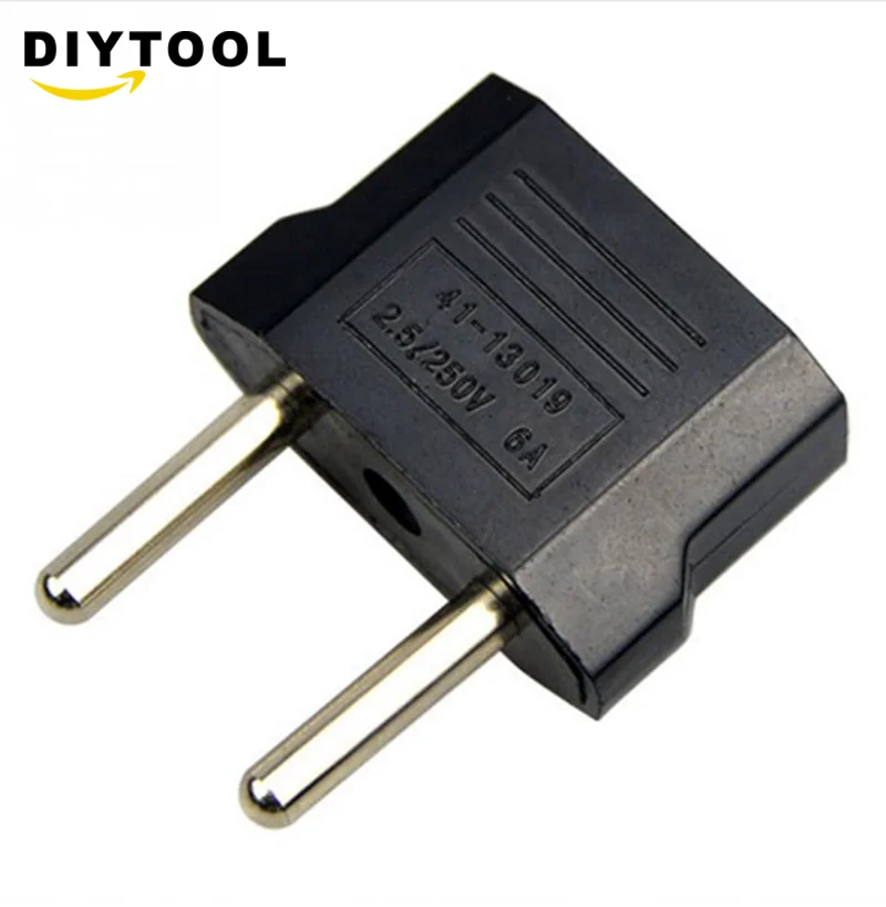 

5pcs Universal US To EU Plug USA To Euro Europe Travel Wall AC Power Charger Outlet Adapter Converter 2 Round Socket Input Pin