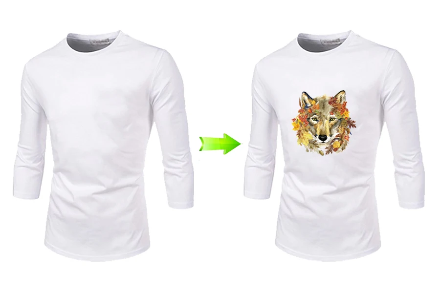 Wolf Patches T-shirt Dresses Patches For Clothing 22x22cm A-level Washable Heat Transfer DIY Accessory Decoration2