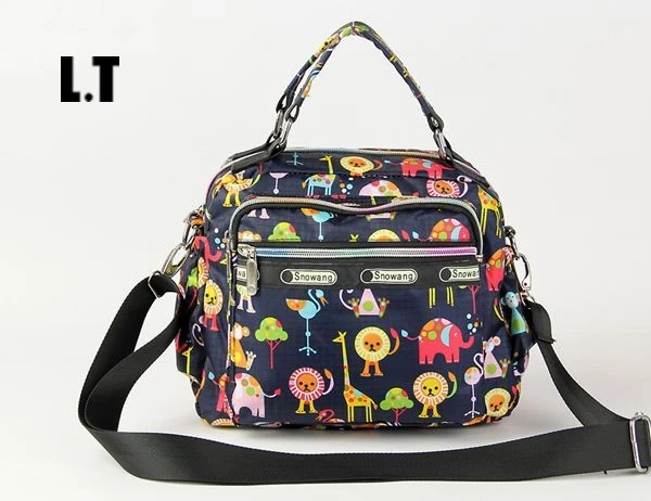 

2017 Lady Nylon Bag Flower Waterproof  Nappy Travel Picnic Teacher Nurse Handbag Overnight Crossbody Bag For Women